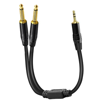 

3.5mm to Two 6.35mm Mono Cable Splitter Line 30cm o Splitter for Mobile Phones Tablets Multimedia Players Etc