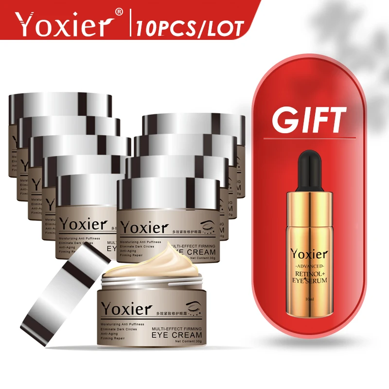 

Yoxier 10Pcs Snail Firming Eye Serum Eye Cream Anti-Aging Anti-Puffiness Fine Lines Dark Circle Moisturizing Nourish Skin Care