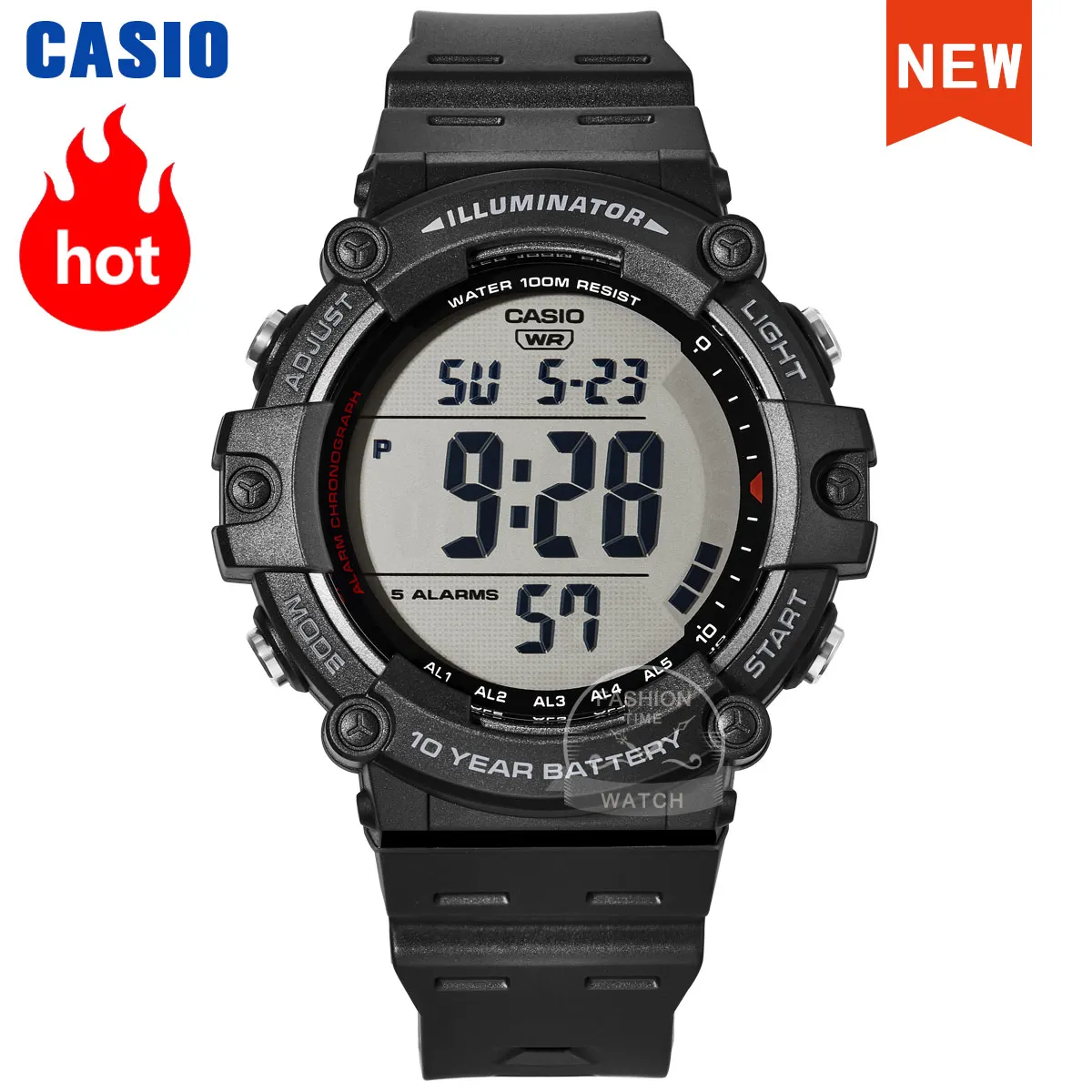 

Casio watch menTen years of electricity top luxur set LED digital sport Waterproof quartz men watch relogio masculino AE-1500WH