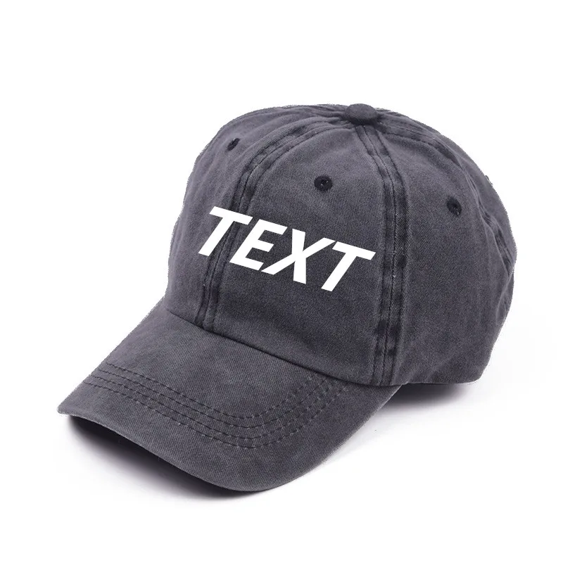 Custom Baseball Cap Vintage Distressed Washed Cotton Dad Hat  Cotton Snapback Cap Hip Hop Cap Embroidery or Print logo 6
