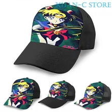 Сейлор Мун галактика баскетбольная Кепка для мужчин и женщин мода по всему принту черная шляпа унисекс