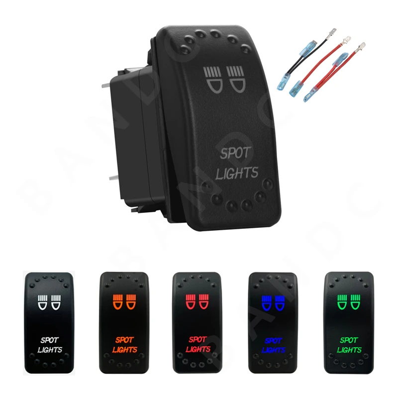 Interruptor basculante de botón de luces puntuales, interruptor de palanca de encendido y apagado para coche, barco, vehículo, caravana, ARB, Narva, 12V y 24V, 5P|Relés e interruptores de coche| - AliExpress