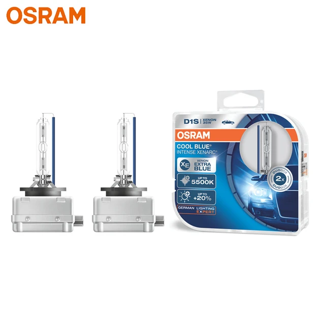OSRAM D1S 66140CBI-HCB Twin Pack Xenon HID Cool Blue Intense Head Light  5500K Extra Blue White Germany Original Lamps Duo Box - AliExpress