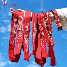 YYOUFU Китайская древняя традиционная Hanfu лента вышитый кран