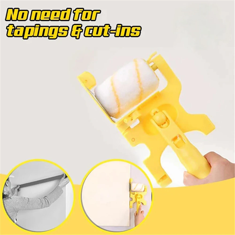 

Wall Ceilings Replacable Brush For Narrow Space Portable Paint Edger Roller Brush Paint Edge Banding Machine Tool for Home Room