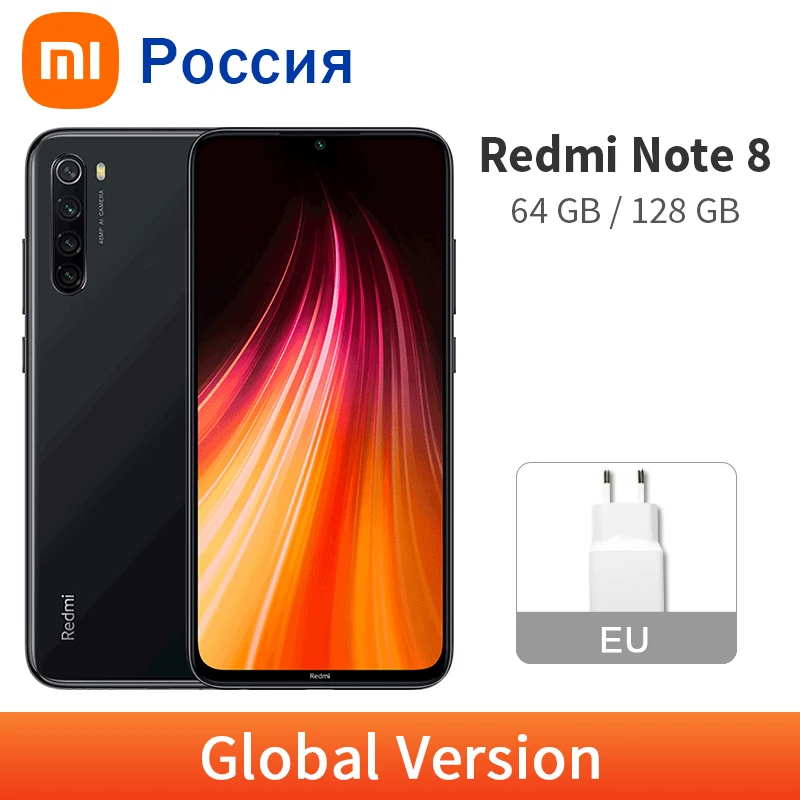 Глобальная версия Xiaomi Redmi Note 8 4 ГБ/64 Гб/128 ГБ 48MP камера мобильный телефон 4000 мАч