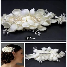 Bridal diamond inlaid pearl headdress hair band wedding headdress hair cap Bridal Hair Band Flowers Headpieces Pin