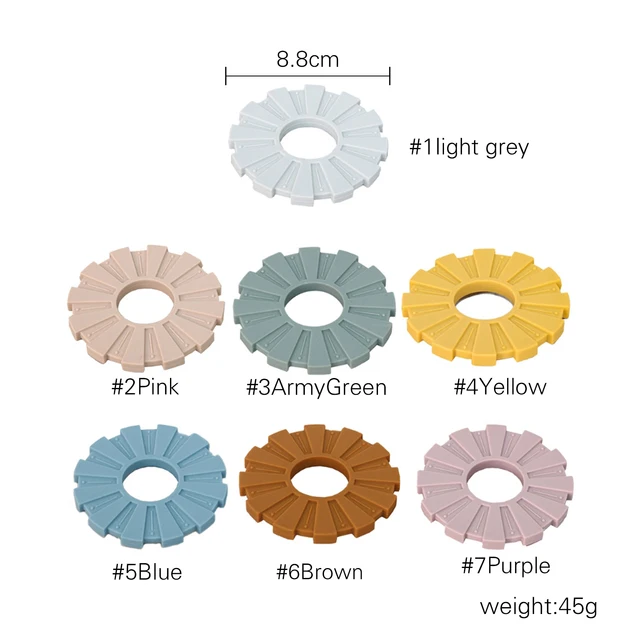 1pc Baby Silicone Teethers Rodent Teething Ring Toddler Newborn Molar Pain Soothing Teething Toy Natural Stop Sucking Thumb Toys 3