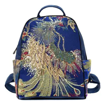 

2020 Women new Backpack Female backpacks Vintage knit Double Shoulder Chinese style Bags School Bag ethnic bookbags for Girls