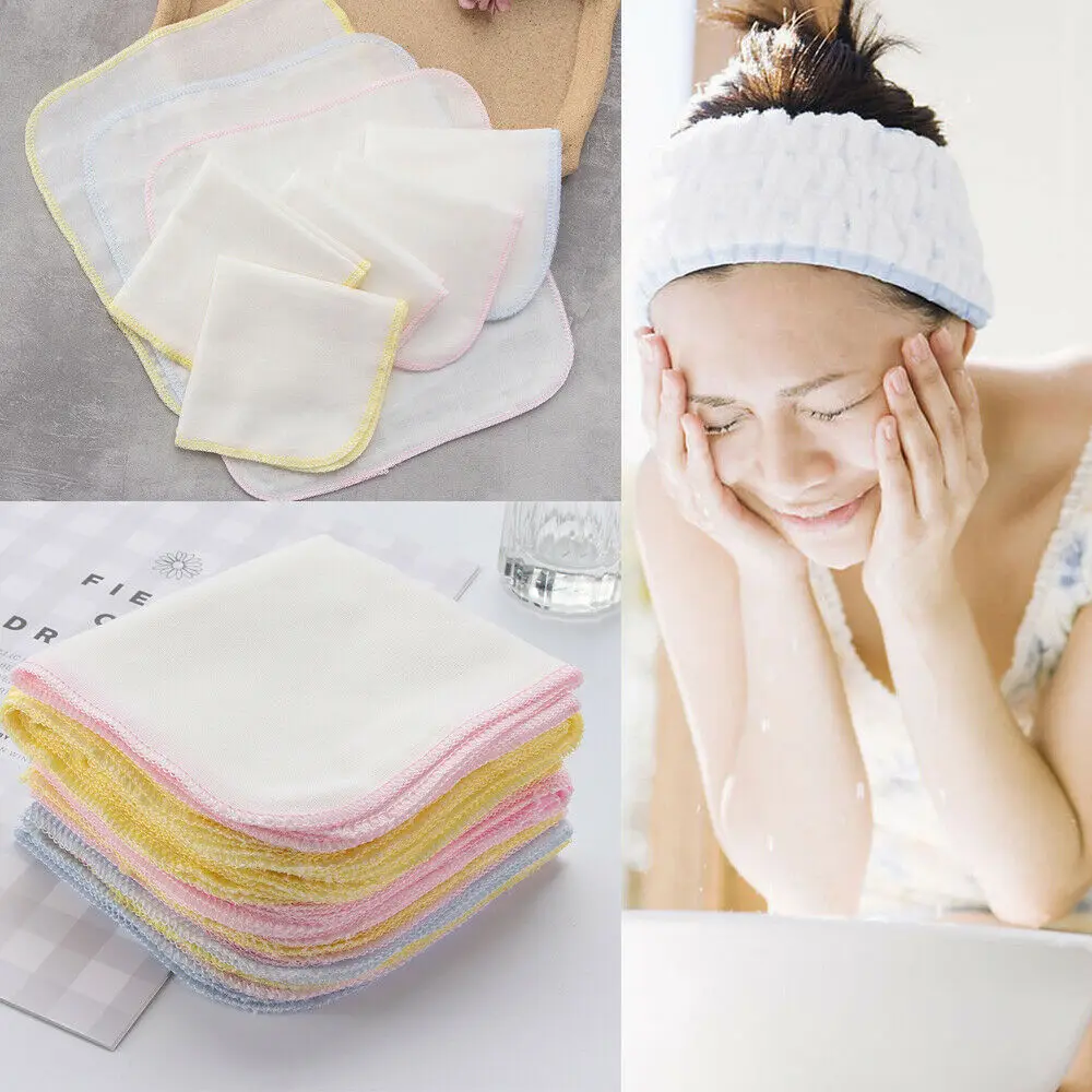 10pcs/lot Facial Cleansing Pad Soft Face Refresh Clean Towel Cotton