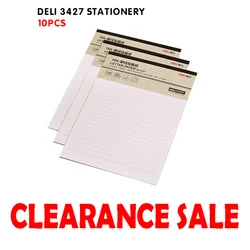 Deli 3427 papeterie, 10 pièces tête de lettre, manuscrit, papeterie à ligne unique 16K, papeterie de bureau en papier 