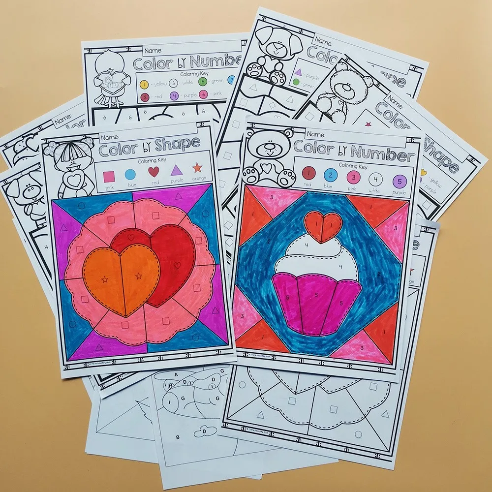 Educational Toys for Children Color By Shape Munber Letter Wooksheet Classroom Learn English Books Painting Exercise Book Educational Toys for Children Color By Shape Munber Letter Wooksheet Classroom Learn English Books Painting Exercise Book