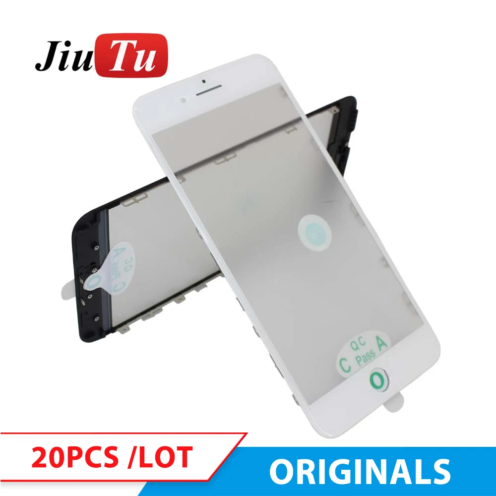 

20 pcs Original For iPhone 6S 6S Plus 6 6P 7 7P 8 8P LCD Screen Cold Press Front Glass Bezel Frame OCA Film LCD Refurbish Parts