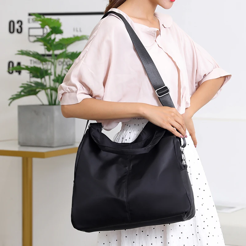 SUNNY SHOP водонепроницаемая сумка женская нейлоновая сумка на плечо Большая вместительная модная сумка-мессенджер Повседневная вместительная сумка