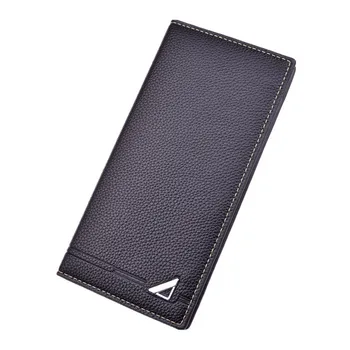 

2020 New Men's Wallet Long Multi-Card Wallet Thin Fashion 3-Fold Embossed Leather Soft Leather Wallet Large Capacity Purses
