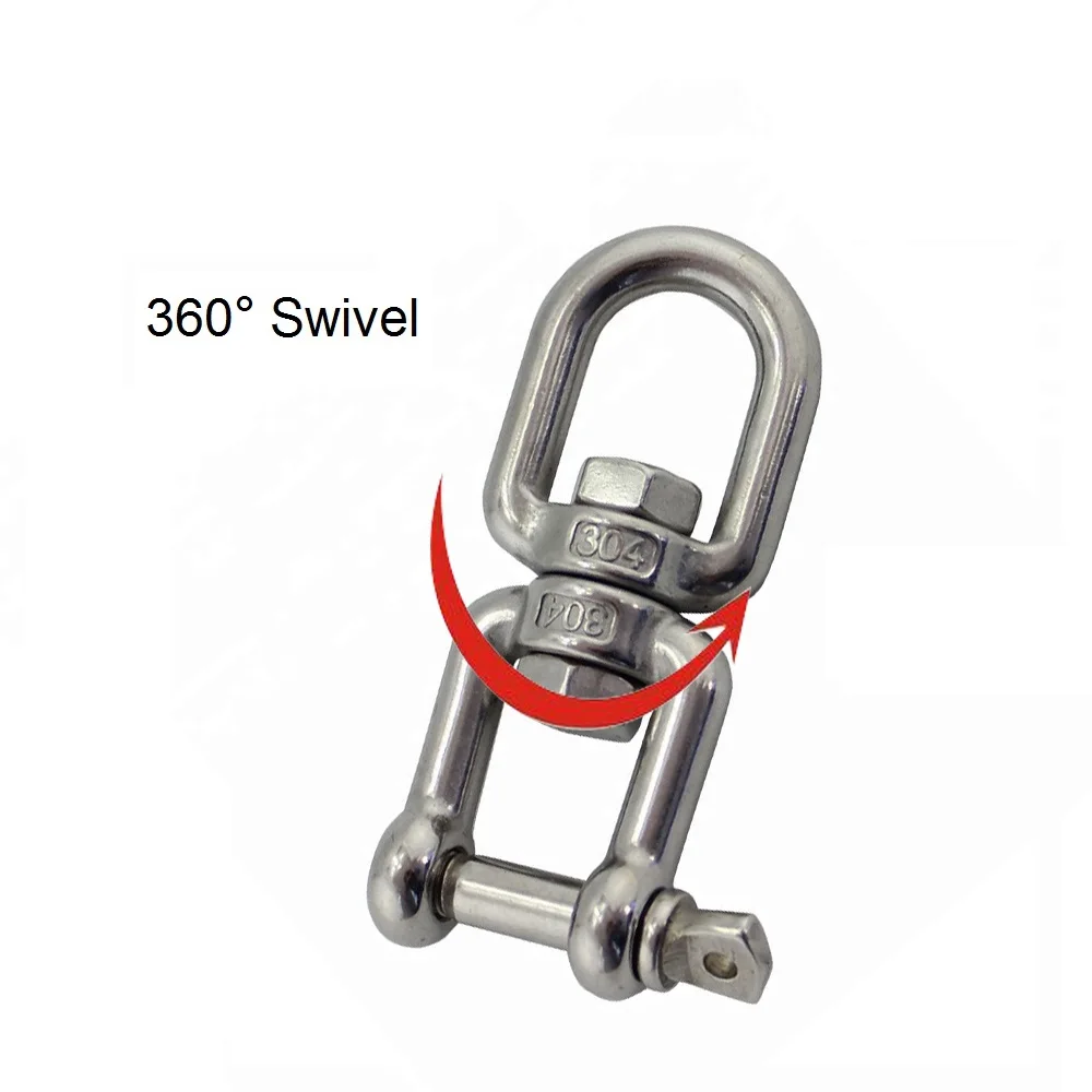 1PCS Stainless Steel 304 Jaw And Eye Anchor Swivel 4mm 5mm 6mm 8mm