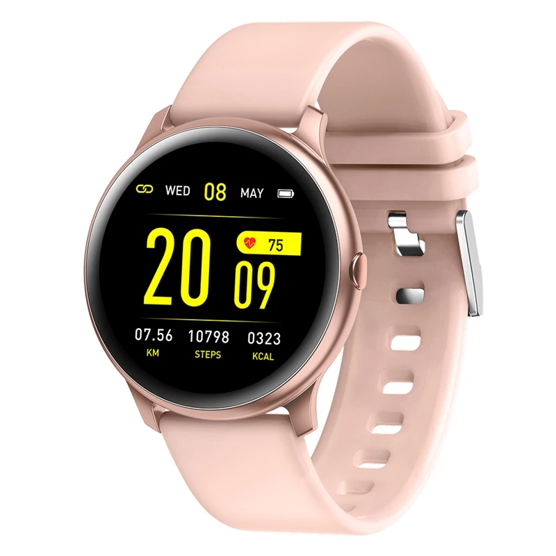 BESTKw19 Men Smartwatch Waterproof Wearable Device Heart Rate Monitor Color Display Sports Women Smart Watch for Ios Samsung Pk
