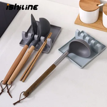 

1PC Multifunction Ladle Spoon Rest Holder Utensil Organizer Spatula Holder Racks Kitchen Storage Shelf