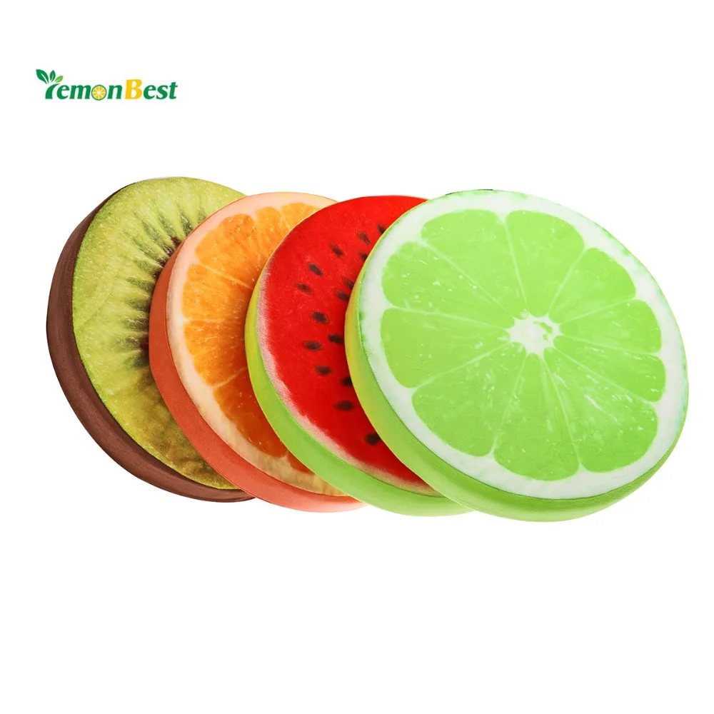 Pillow Plush Seat-Pad Watermelon Back-Cushions Lemon Office-Chair Orange Home-Decorative