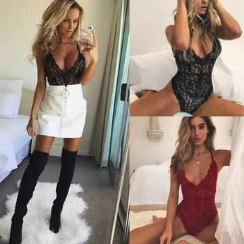 

New Sexy Lace Women Famale Lace Bodysuits Babydoll Womens Underwear Nightwear Sleepwear Bodysuit