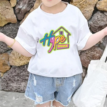 

The Hype House Tshrit Charli D'Amelio T-Shirt Girls Boys Unisex Oversize O-neck Kids Baby Tops Short Sleeve Infant Funny T Shirt