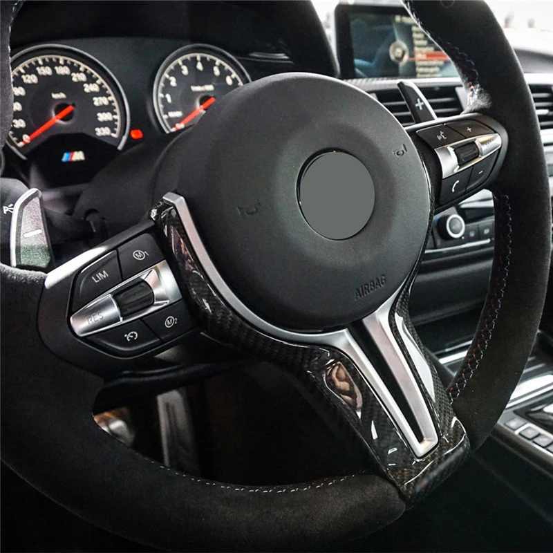 Для BMW M2 F87 M3 F80 M4 F82 M6 F06 F12 F13 X5M F85 X6M F86 углеродное волокно Руль Накладка для