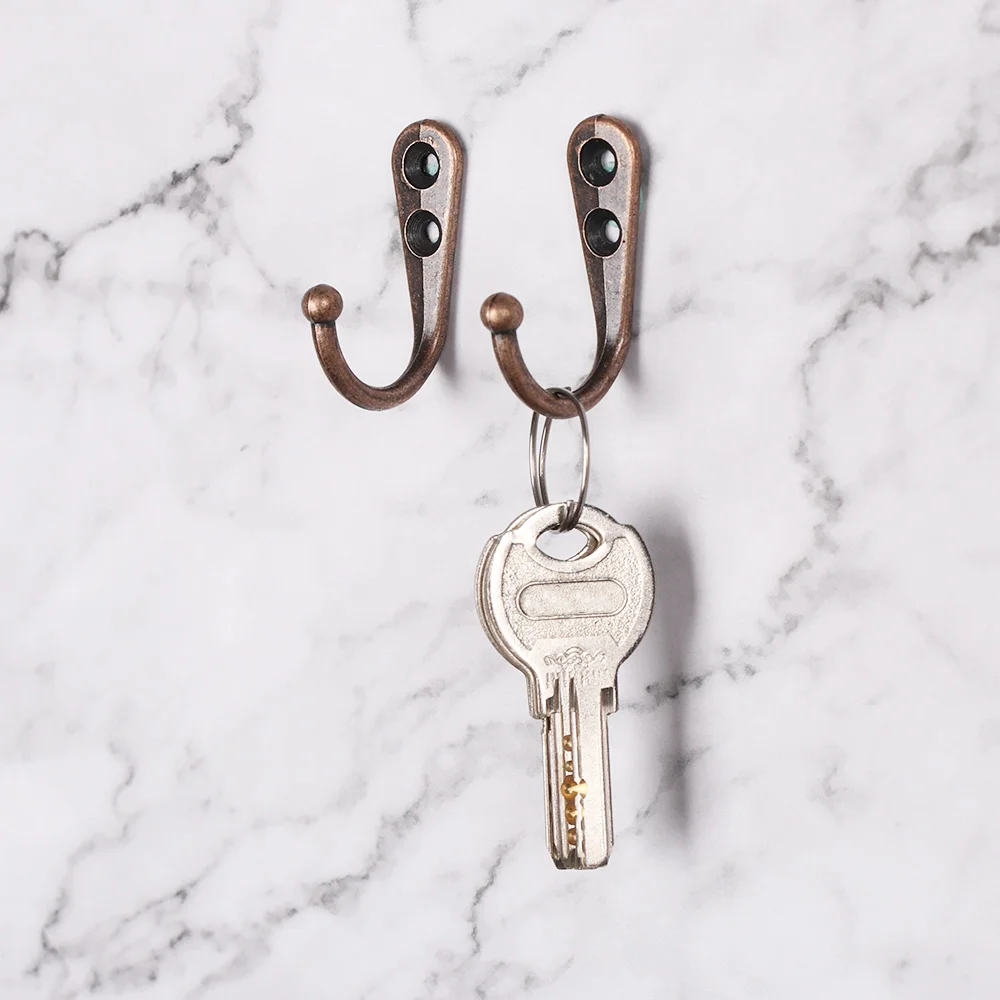 5 шт. простые крючки для одежды винтажные бронзовые настенные вешалка пальто