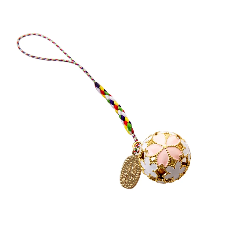 

Kawaii Lucky Cherry Blossom Pattern Bell Sensoji Temple Amulet Water Sound Bell Cute Mobile Phone Pendant Accessories Girls Gift