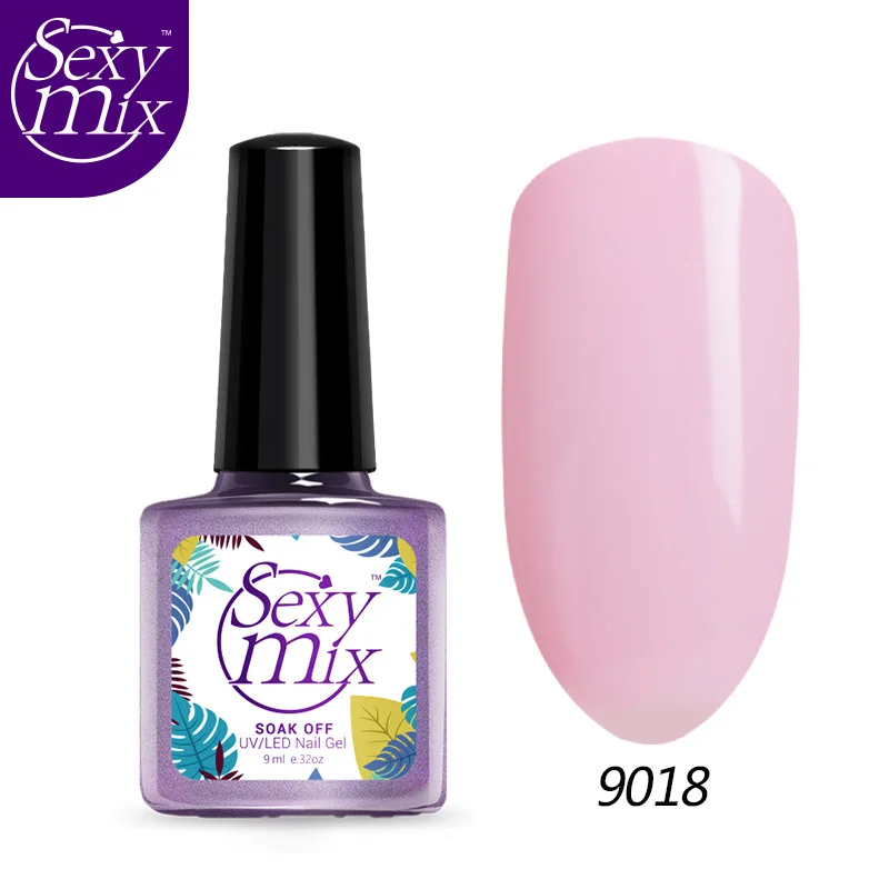 9018 SEXYMIX Блеск УФ-гель для ногтей Полупостоянный розовый цвет светодиодный Гель-лак для ногтей замачиваемый долговечный УФ-гель лак 9 мл - Цвет: 9018