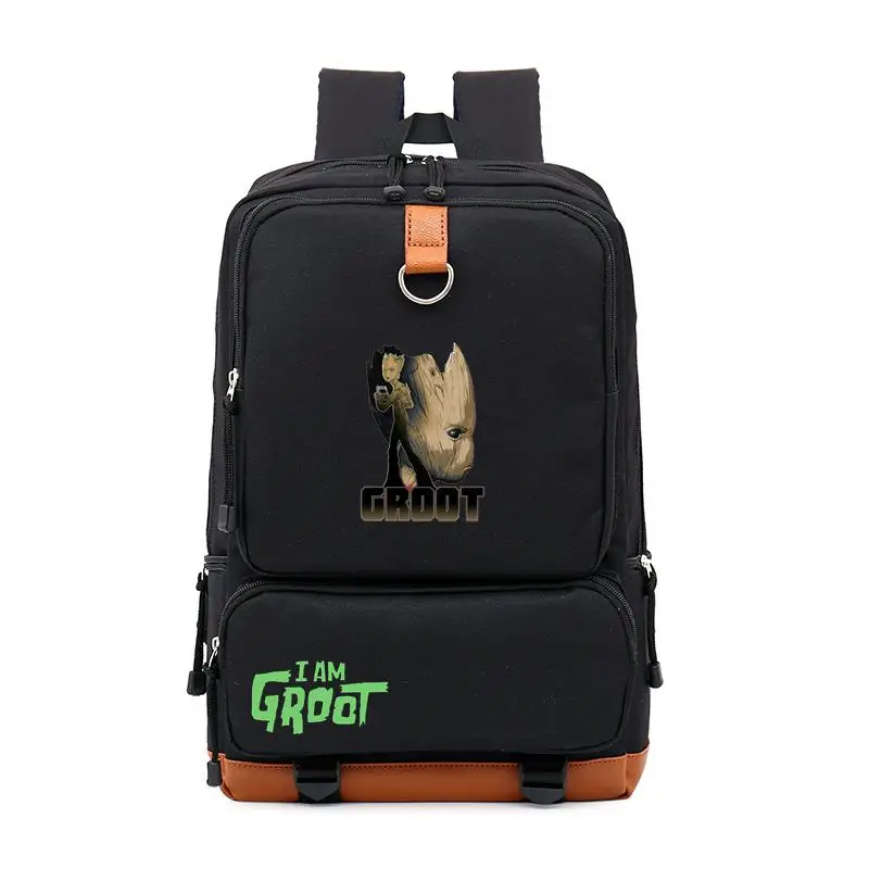 Комиксы супергероя Грут Рюкзаки студенческая школьная сумка Bookbag дети подростков путешествия рюкзак плечо ноутбука сумки подарок - Цвет: 04
