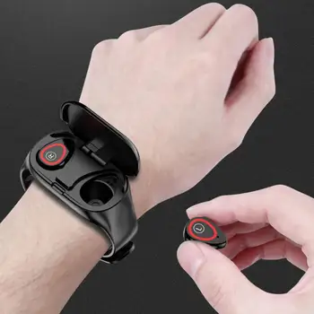 

2 in 1 Hate Rate Blood Pressure Monitor Sports Band M1 Smart Bracelet 2019 with Bluetooth Earphone Smartwatch