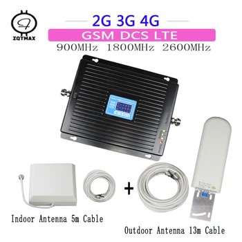 

ZQTMAX 2G 3G 4G Antenna + 900 1800 2600 repeater GSM DCS cell phone signal booster 4g lte network cellular signal Amplifier