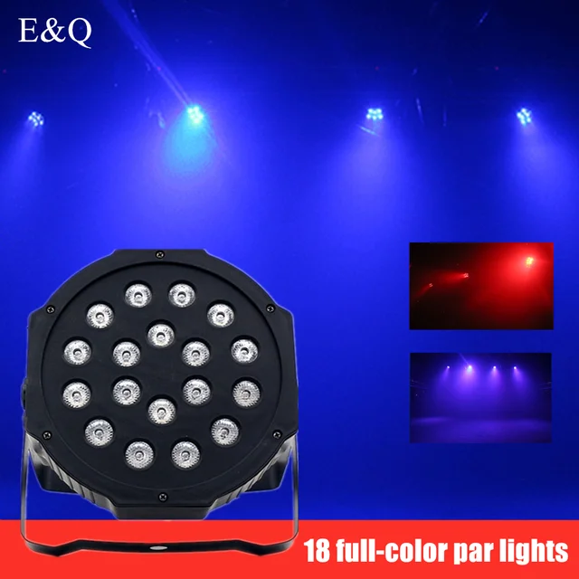 Panel de luz par LED RGB, 18x3w, DMX512, control de iluminación, equipo de  DJ de escenario, se puede utilizar para actuaciones en fiestas disco -  AliExpress