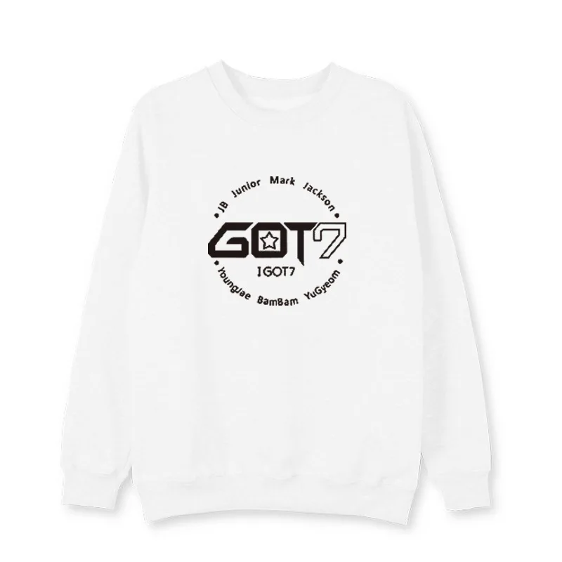 GOT7 kpop Толстовка розовые толстовки Женская одежда harajuku зимнее пальто женское