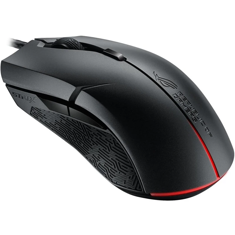 Мышь ASUS ROG Strix Evolve 90MP00J0-B0UA00 оптическая, проводная, 7200 dpi, USB, RGB подсветка, цвет: черный
