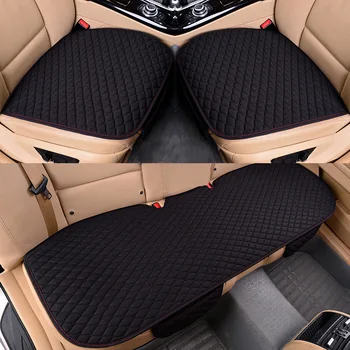 Auto-czas len pokrowce na siedzenia samochodowe przód tył pełny zestaw poduszki na siedzenia samochodowe tkanina lniana poduszka na siedzenie Protector akcesoria samochodowe antypoślizgowe tanie i dobre opinie Cztery pory roku CN (pochodzenie) 48cm 133cm Pokrowce i podpory Podstawowa funkcja Flax Car Seat Covers 100 new and high quality car seat covers