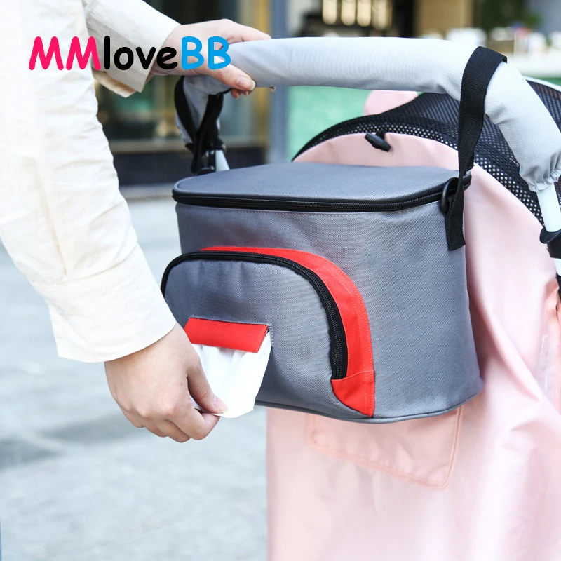

MMlovBB Baby Stroller Organizer Bag Mummy Diaper Bag Hook Baby Carriage Waterproof Large Capacity Stroller Accessories Travel