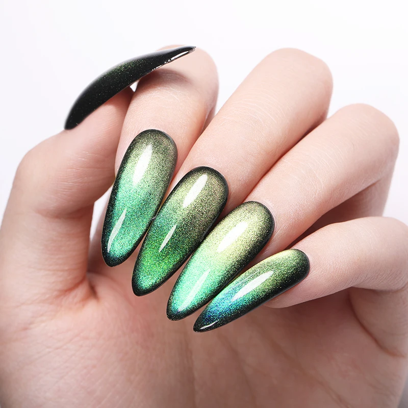 LILYCUTE 9D Auroras Magnetic Gel Nail Polish Long Lasting Varnish 5ml Shining Cat Eye Nail Art 4