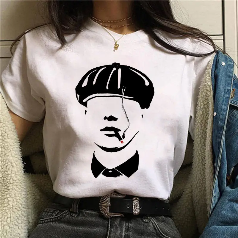 Camiseta de Peaky Blinders para mujer, camiseta Harajuku de gráficos, ropa de calle de hip-hop, camiseta fresca de manga corta para mujer