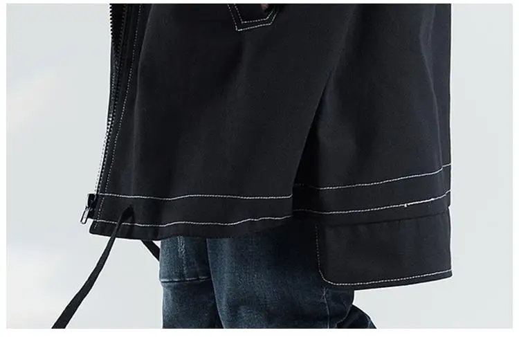 Большие размеры длинный джинсовый Тренч с капюшоном Готический Черный пальто в стиле ведьмы для женщин Мода осенняя одежда джинсы ветровка пальто
