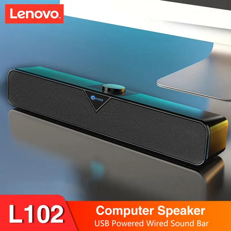Bluetooth-Колонка Lenovo L102 с питанием от USB Проводная компьютерная звуковая панель