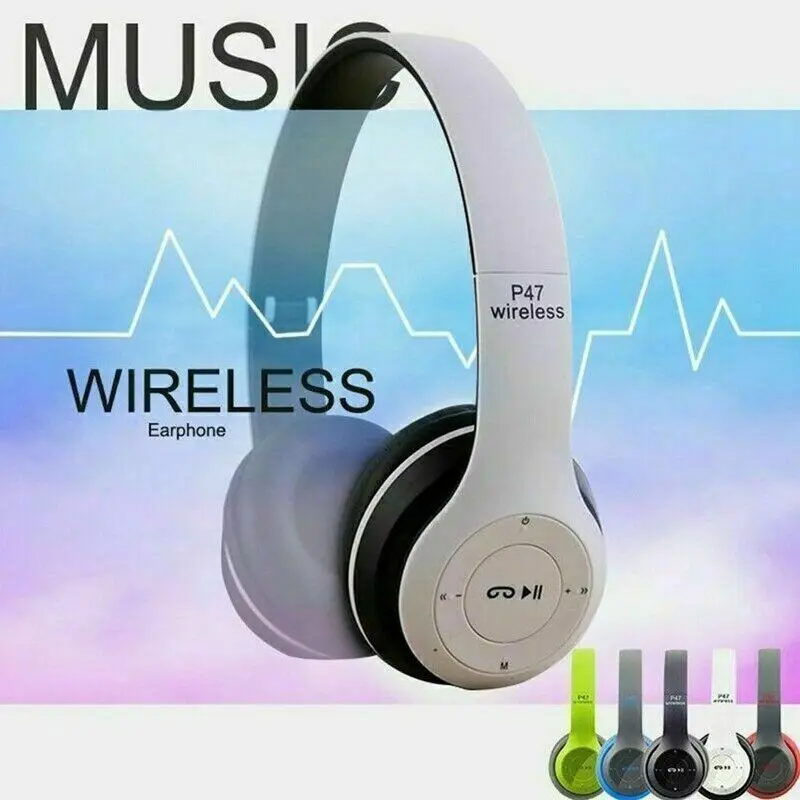 

New Wireless Headset Bluetooth Headset Foldable Stereo Headset Gaming Headset with Microphone for Pc Mobile Phone Mp3