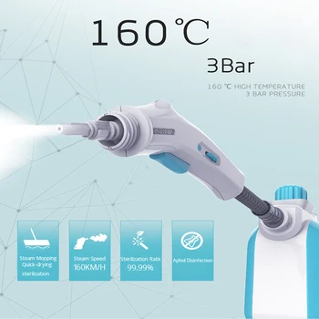 

3Bar High Pressure Steam Cleaner Kitchen Sofa High Temperature Disinfection Sterilization 1400W 220V Electric Steam Cleaner Mop