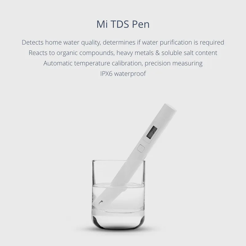 Original Xiaomi TDS Tester Water Quality Meter Tester Pen Water Measurement Tool