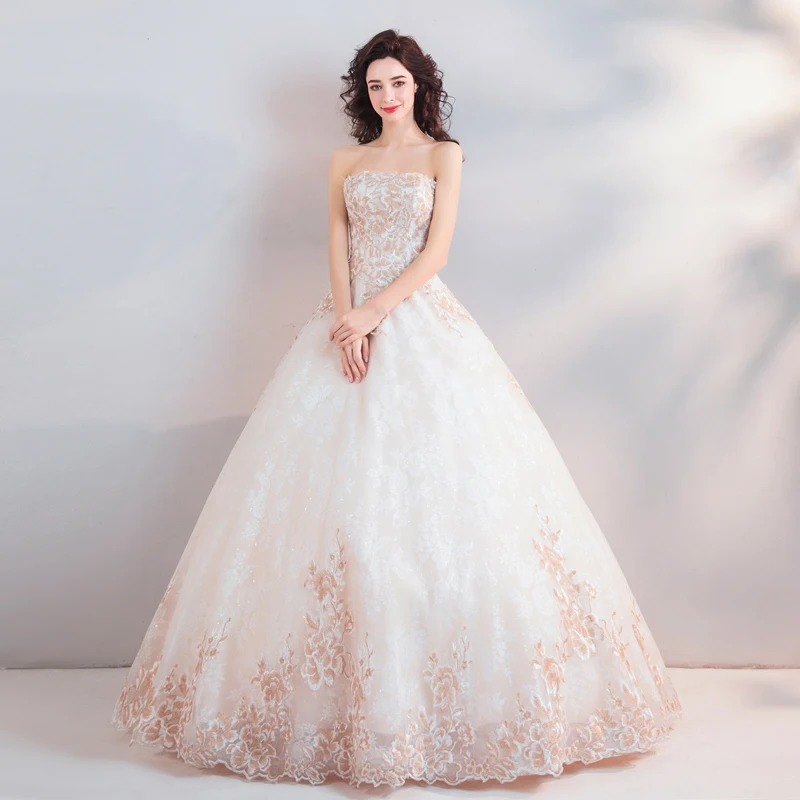 Распродажа свадебное платье невесты Mrried кружева аппликации свадебное платье Vestido De Novia