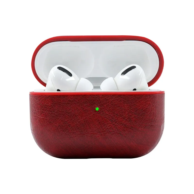 

Protective Bag Leather Sleeve Cover Case Storage Earphone Portable For Apple AirPods Charging Box Anti-Lost Case With Hook