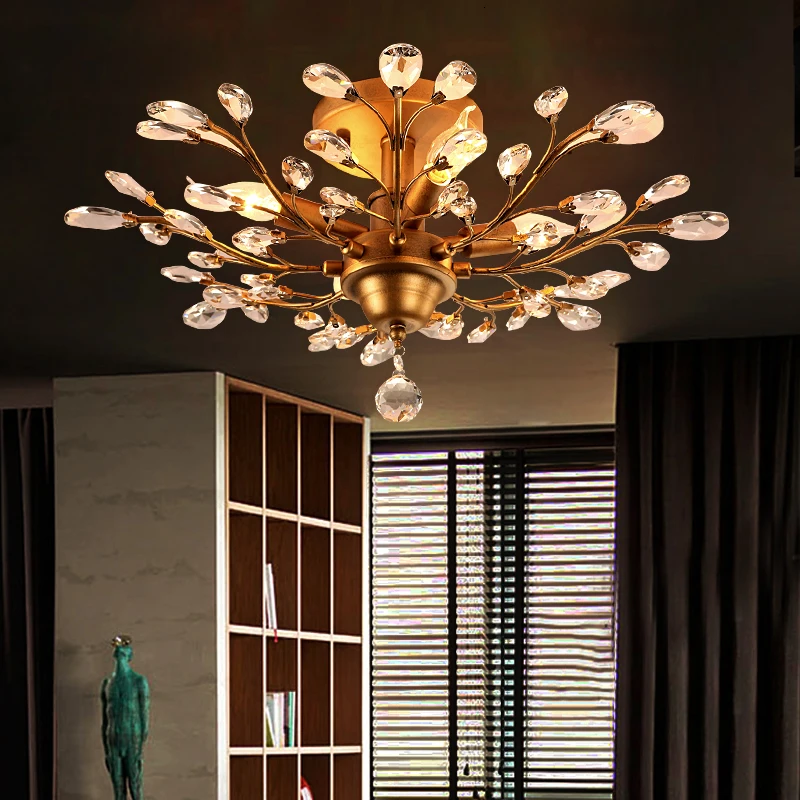 2016-New-design-crystal-branches-chandelier-living-room-lamp-bed-room-light-black-color-gold-color (2)