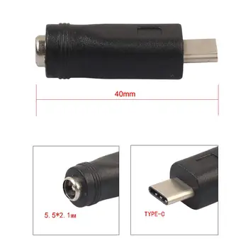 

DC Power Adapter Type-C USB-C Male to 5.5x2.1mm Female Jack Converter Connector Plug for Laptop Notebook PC Computer Adapters