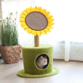 

Cat Nest Cat Scratch Plate Cat Toy Crawling Tool Sunflower Cat's Nest Cat Goods Pet Nest Cat Cage The Cat Cage Small Pet Nest