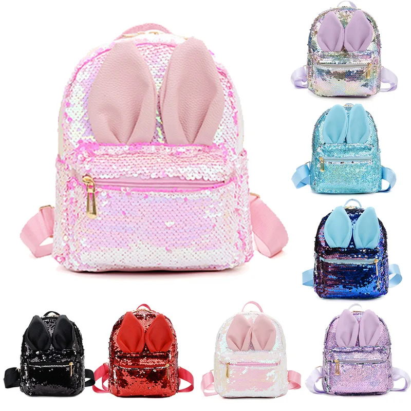 

Shining Women Sequins Backpacks Teenage Girls Travel Large Capacity Bags Portable Party Mini School Bags Shoulder Bag for Child